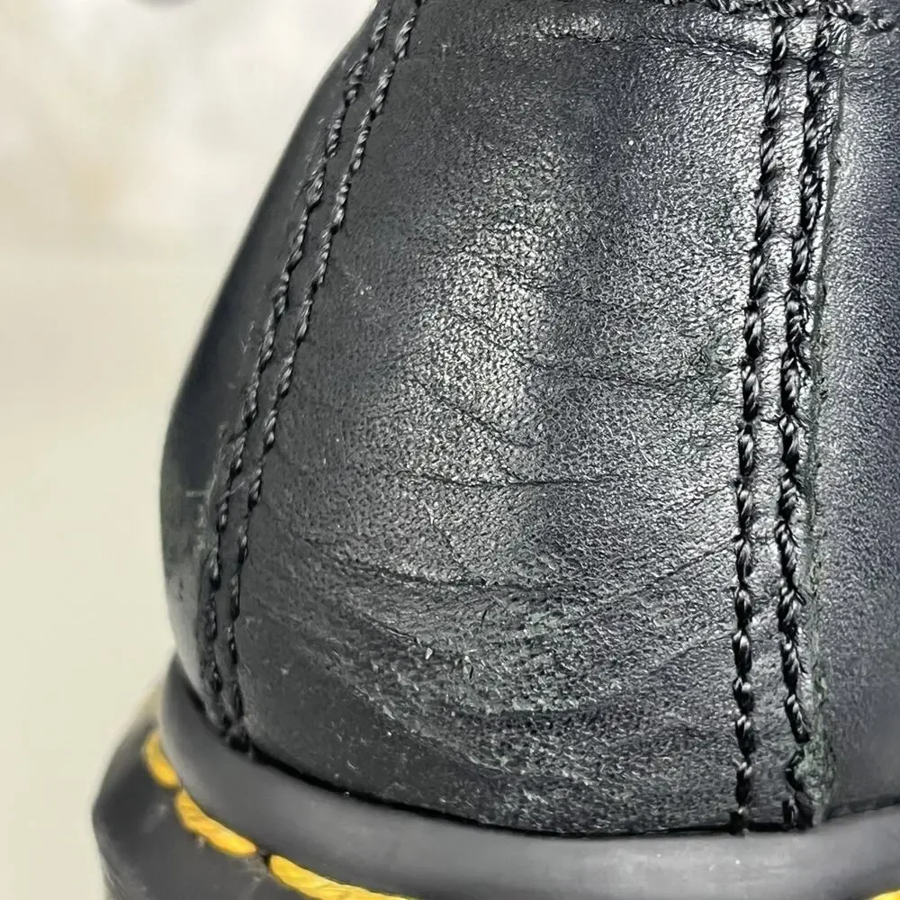 Dr Martens 1460 Unisex L7 M6 Black Leather Combat Boots Lace Up